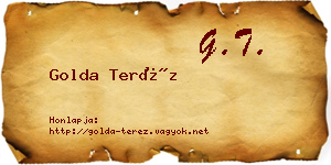 Golda Teréz névjegykártya